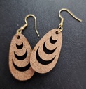 Boucles d'oreilles en bois de marqueterie