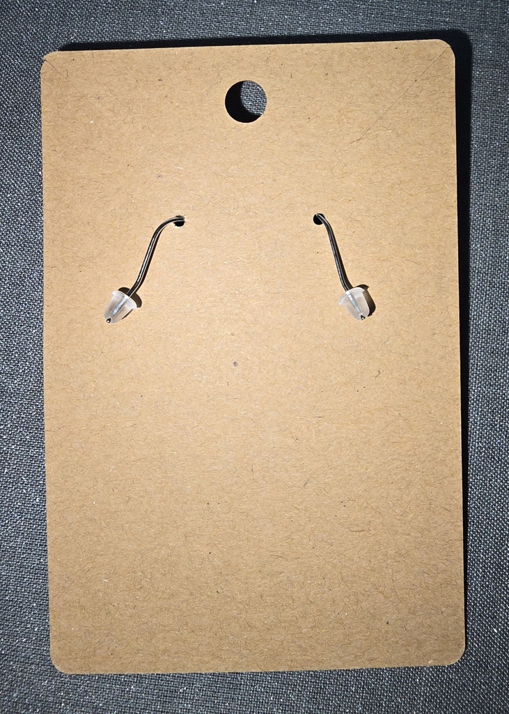 Paire de boucles d’oreilles MDF imprimées.