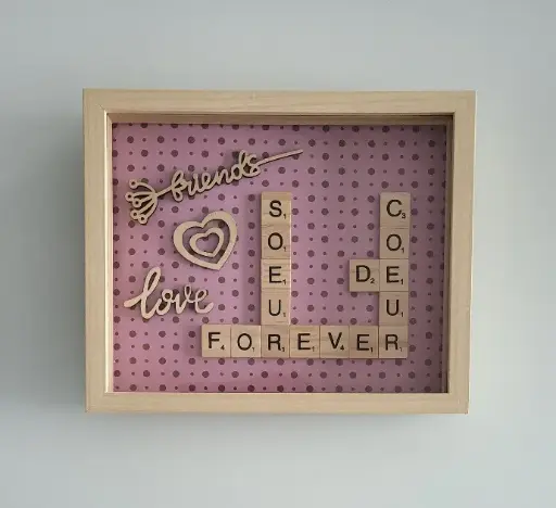 Cadre Scrabble (Rectangle) Soeur de Coeur 2