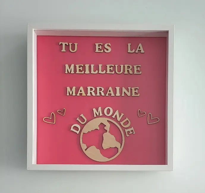 Cadre Lettres XL Meilleure Marraine