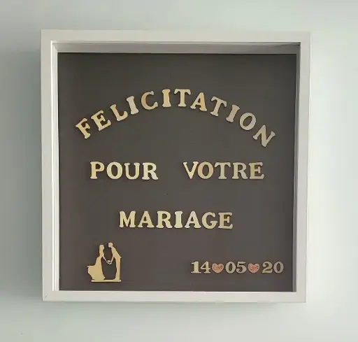 Cadre Lettres XL Félicitation pour votre Mariage