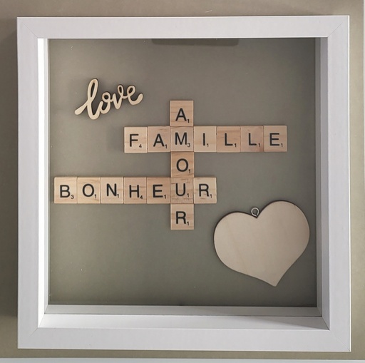 Cadre Lettres bois Famille