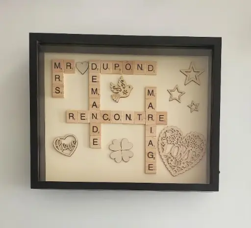 Cadre Scrabble Demande Mariage